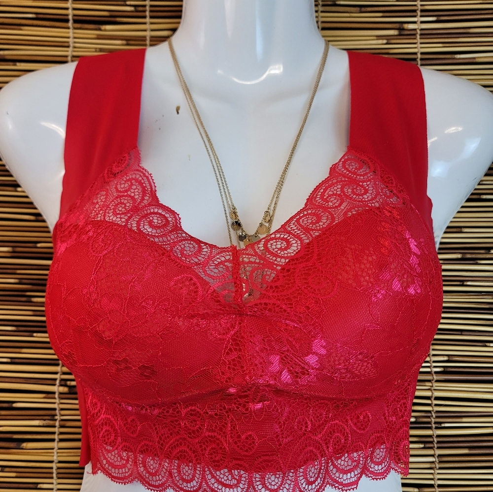 Red Lace Bra